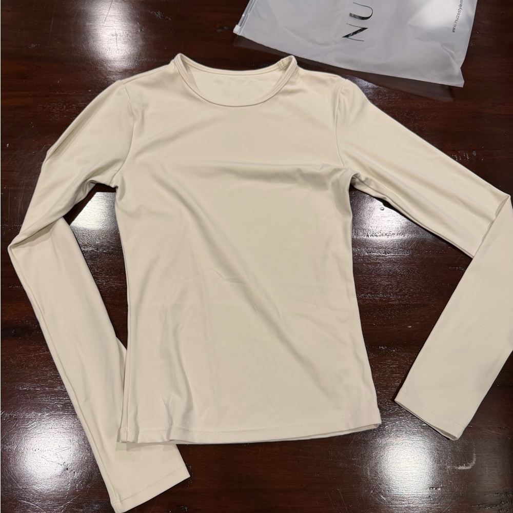 Cream Long Sleeve Top